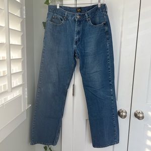 Lee mens dark wash regular fit jeans 38x34